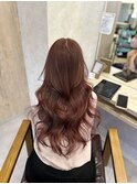 #レイヤーカット#ブリーチなしダブルカラー#ピンクベージュ