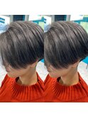 ハンサムショート×グレー
