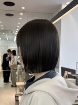 ロンドシエル 横浜(Lond ciel) イメチェン外ハネボブ美髪ワイドバングミディアム縮毛矯正ボブ