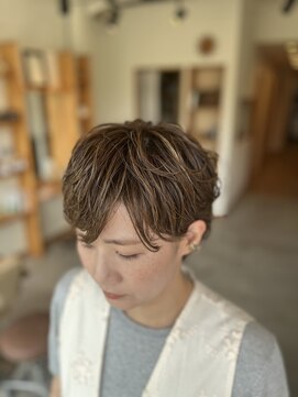 パルテ(parte) ショートパーマ×ハイライトカラー