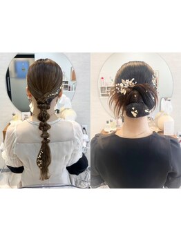 簡単アレンジからお出かけ用のカジュアル、結婚式など特別な日に！韓国っぽいカチモリヘアはお任せ！[船橋]