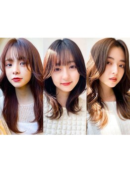 再現性の高さとデザイン力が人気の秘密。顔周りの繊細なカットで魅力を引き出します♪