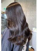 髪質改善/ダークブラウン/地毛風カラー/ストレート