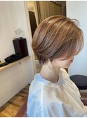 20代30代大人ショートボブｘ小顔ウルフカット丸みショート透明感