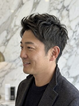 メンズ グレネイド(MENS GRENADE) 30代40代◎大人のニュアンスパーマ×ツーブロックショート