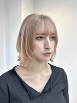 トト 船橋店(toto.)&nbsp;◇前髪顔周りカットピンクベージュアンブレラカラー船橋