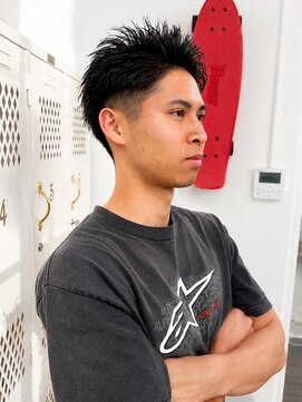 ユイマァルスロウ 倉敷(YUIMARLSLOW) 倉敷メンズサロン20代30代スパイキーショート刈り上げショート