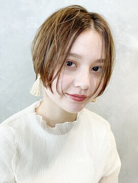 アイティー バイ アルバム 中野店(IT by ALBUM) タイトストレート_クールショートピンクベージュボブルフ_28084