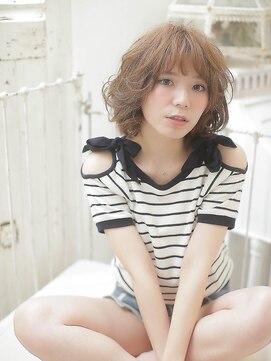 ラックスビー 鹿児島店(LUXBE) 外ハネカールMIX・ベージュ【LUXBE　鹿児島店】