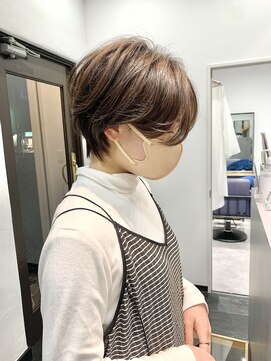 アルコイリスバイドールヘアー(ARCOIRIS by Dollhair) 黒髪ロングストレートグレーベージュエギョモリオン眉ショート