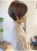 大人可愛い 20代30代40代 レイヤー ひし形ショートボブ 前下がり