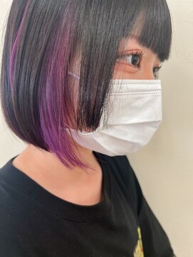 アンノウン(UNKNOWN) インナーカラー×ボブ