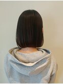 20代30代40代ダスティーピンクナチュラルボブ