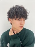 西梅田シャドウパーマツイストパーマッシュウルフカットフェード