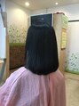 カットハウス はさみの部屋 縮毛矯正ストレートでおさまりの良い仕上がりに。