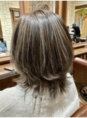 アッシュ＊グレージュハイライト