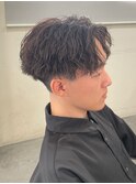ツイストスパイラルパーマ センターパート