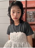 透明感ブラック×curly hair