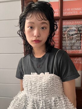 カシェ ホリエ(CACHE HORIE) 透明感ブラック×curly hair