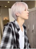 ホワイトカラー_ダブルカラー_ケアブリーチ_メンズハイトーン