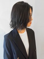 ブルー(BLUE) #BLUEボブ　外はね軽ボブ