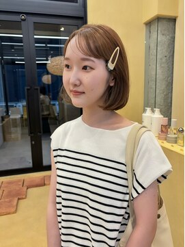 スニュウ(snuw) 似合わせカットボブ小顔カットグレージュミルクティ