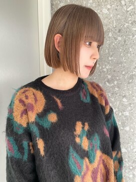 サンク 原宿 表参道(cinq) ハイトーンレイヤーボブミディアムレイヤーショートウルフボブ