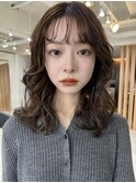 ＋ウェーブミディアム似合わせカットメルティーカラーボブパーマ