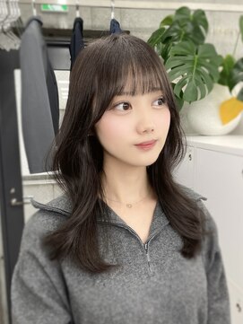 エヌアイ オモテサンドウ(ni omotesando) 顔周りカット/ミディアムレイヤー/くびれヘア　上野