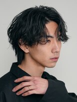 メンズカットマッシュ緩めシャドウパーマ韓国フェザーパーマ原宿