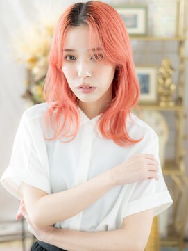 カバーヘア ブリス 川口(COVER HAIR bliss) チェリーレッド個性的ロングウルフレイヤーc7川口10代20代30代