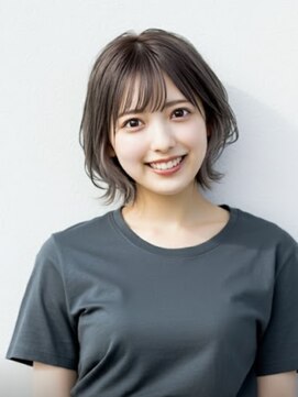 ファクトリーファイブ(Factory5) 小顔外ハネミディアムアッシュ20代30代40代くびれミディ韓国ヘア