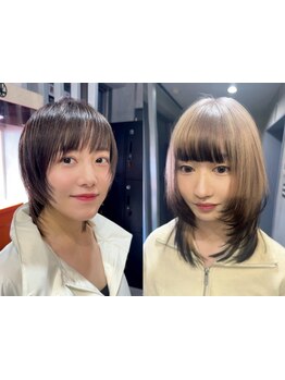 絶妙バランスで作る唯一無二のデザイン＊トレンドのウルフボブ、顔周りレイヤーも緻密に計算して似合わせる