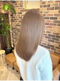 セミロング/ハイトーン/ミルクティーベージュ/大人ガーリー/仙台