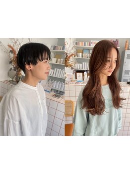 お顔回りから後れ毛・もみあげまでこだわってデザインするので”360°カワイイ”似合わせへアをご提案♪