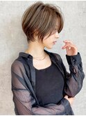 30代40代50代大人ショート髪型丸顔前髪あり似合わせ 安