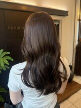 ナナナ パレナ 宝塚店(nanana parena)&nbsp;秋色マロン×オリーブベージュの透明感艶・ミネラル髪質改善
