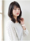 【山口祥】黒髪暗髪合う外ハネミディアム小顔前髪20代30代40代◎