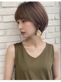 ショート×ハイライト白髪ぼかし×マチルダボブ[心斎橋]