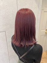 ロンドプランタン 恵比寿(Lond Printemps) こっくりストロベリーピンクミディアム外ハネボブ【中居】