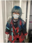 アクアブルーのロングウルフ