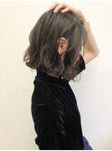 アンティークグレージュ×外はねボブ/20代/30代/40代