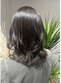 暗髪 アッシュグレー