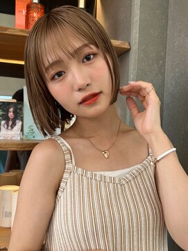 ロンドワン 三宮元町(Lond one) ボブ/切りっぱなしボブ/タッセルボブ/ダークグレー/ミニボブ