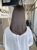 サロウィン 池袋(SALOWIN)&nbsp;ブリーチなしオリーブベージュ × 美髪縮毛矯正 #145