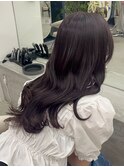 【横田芽衣】ツヤ感たっぷりラベンダーブラウン