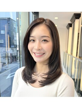 エアー 銀座タワー(AIR) セミロングハイレイヤー/アッシュグレージュ