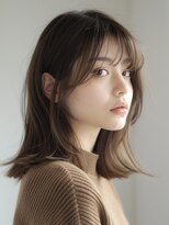 エレノア 会津若松(Eleanor) 透明感ナチュラル外ハネミディアムスタイル【会津美容室】