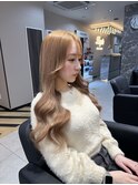エクステとわからないハイトーンロング!ミルクティーver