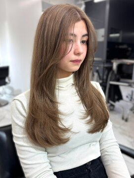 ランテルディ 渋谷(LANTERDIT) ブラウンベージュ レイヤーカット 美髪 外国人風カラー 小顔